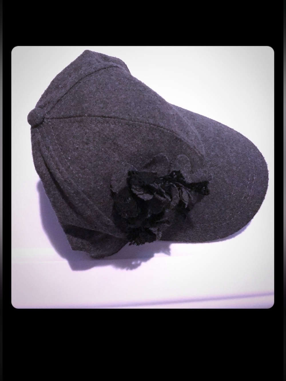 Joe Boxer Grey Fabric Floral Accent Cap retro Deadstock